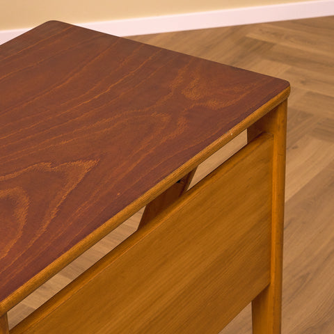 German writing desk and chair in cherry and beech by Adam Stegner for Pagholz Flöttoto