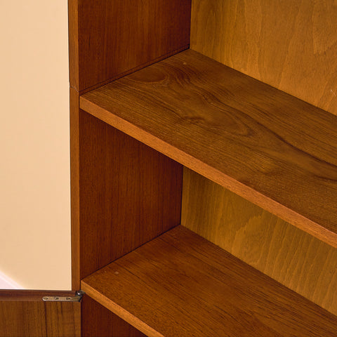 Swedish polyform shelving system in teak