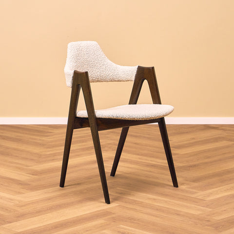 Danish dining chairs in solid oak by Kai Kristiansen for Schou Andersens Möbelfabrik A/S, model 'Kompass'