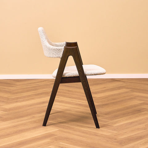 Danish dining chairs in solid oak by Kai Kristiansen for Schou Andersens Möbelfabrik A/S, model 'Kompass'