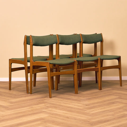 Danish set of 6 dining chairs by Erik Buch for Nova Stolefabrik