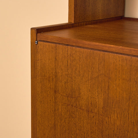 Swedish polyform shelving system in teak