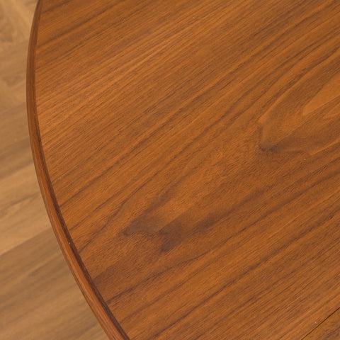Swedish round dining table in walnut by Svante Skogh, model "Vindö"