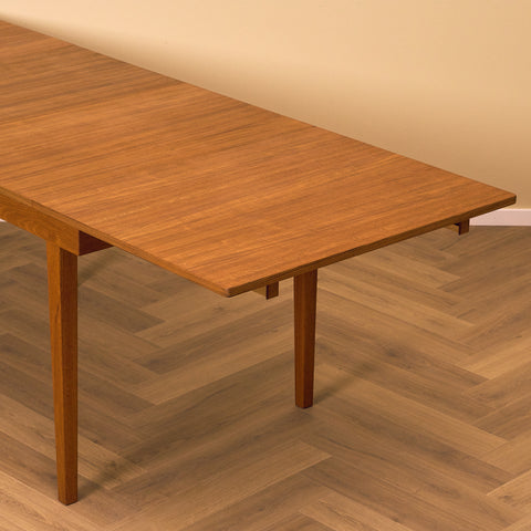 Swedish rectengular dining table in teak