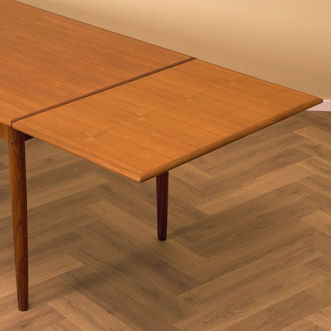 Danish rectangular dining table in teak