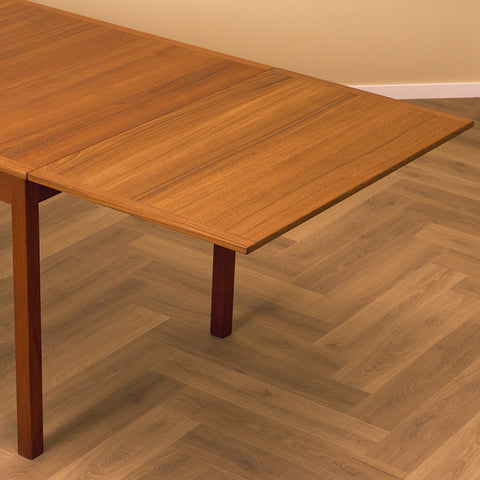 Swedish rectangular dining table in teak by Nils Johnsson for Troeds, Bjärnum