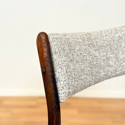 Danish set of 6 dining chairs in oak by Uldum Mobelfabrik