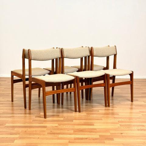 Dining chairs in teak by Erik Buch
