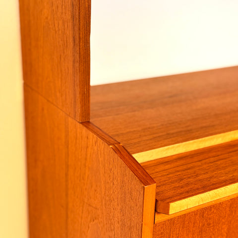 Swedish bookshelf in teak and beech