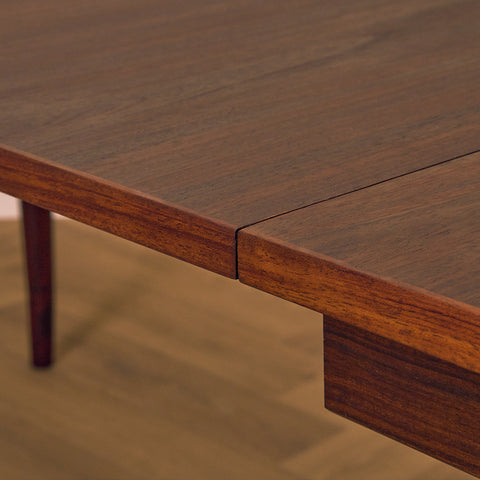 Danish square dining table in Santos rosewood "Arne Vodder style"