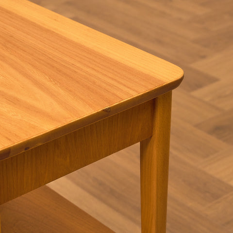 Swedish bedside tables in elm & beech by Björkås Möbelfabrik