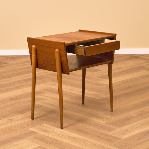 Swedish bedside tables in teak & oak by IKEA, model 'Ante'