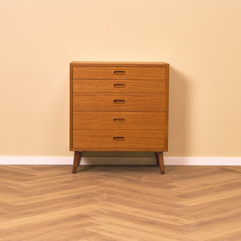 Swedish chest of drawers in teak by Wirserum's new furniture factory