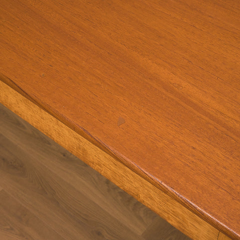 Large Danish rectangular dining table in teak & oak by Borge Mogensen