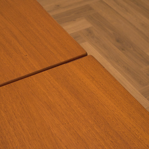 Large Danish rectangular dining table in teak & oak by Borge Mogensen