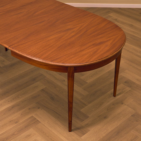 Swedish oval dining table in mahogany