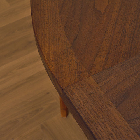 Swedish round dining table in walnut