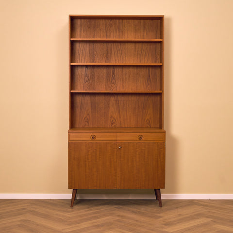 Swedish bookshelf in teak by Bertil Fridhagen for Bodafors