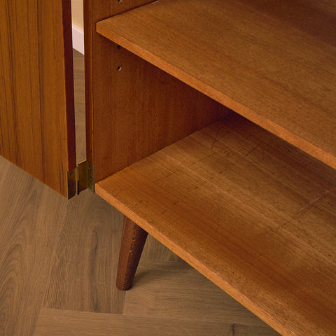 Swedish bookshelf in teak by Bertil Fridhagen for Bodafors