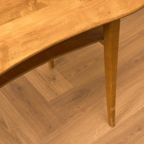 Swedish side table in beech & elm