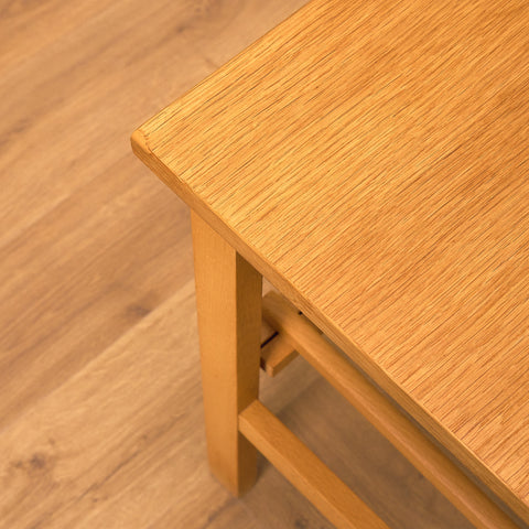 Swedish side table in oak and beech