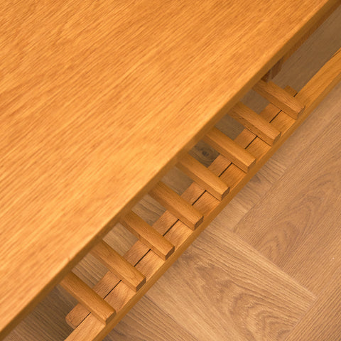 Swedish side table in oak and beech