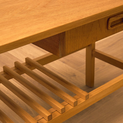 Swedish side table in oak and beech