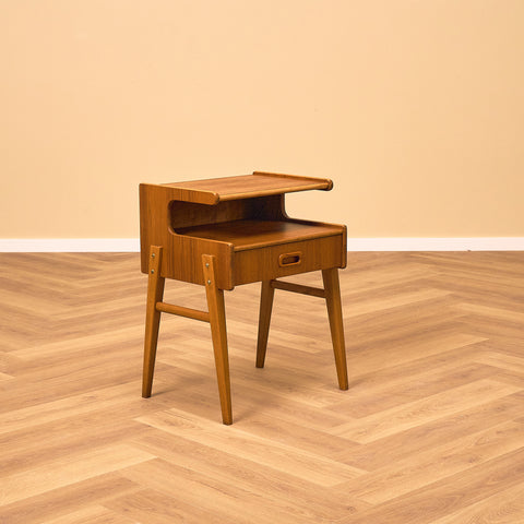 Swedish bedside tables in teak and beech