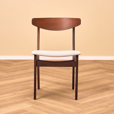 Danish dining chairs in teak & walnut by Silkeborg møbelfabrik A/S
