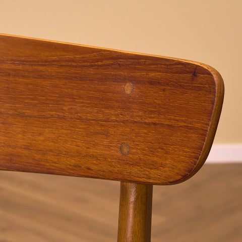 Danish dining chairs in teak and beech by Findahl