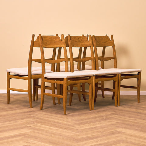 Swedish dining chairs in oak by Carl Malmsten for Åfors Möbelfabrik, model "Calmare"