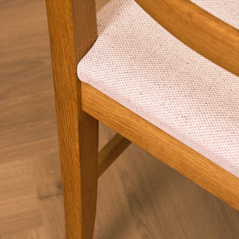 Swedish dining chairs in oak by Carl Malmsten for Åfors Möbelfabrik, model "Calmare"