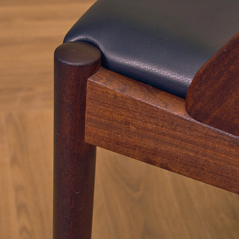 Danish dining chairs in walnut by Kai Kristiansen for Schou Andersen, model 31