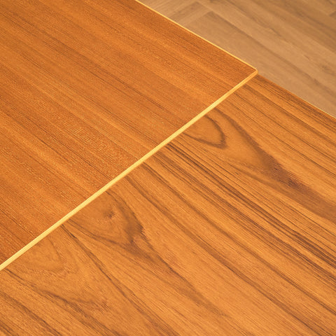 Swedish rectangular dining table in teak and beech