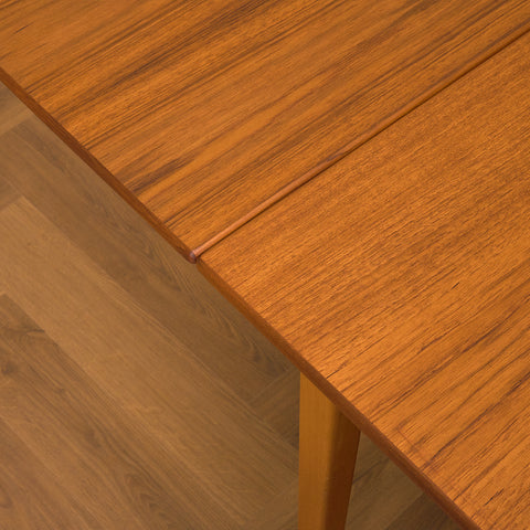 Swedish rectangular dining table in teak and beech