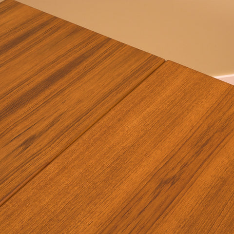 Swedish rectangular dining table in teak and beech