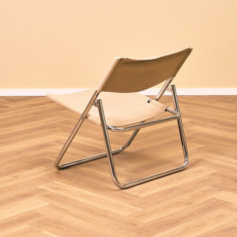 Swedish foldable chairs in chrome by Niels Gammelgaard for IKEA, model 'Cox'