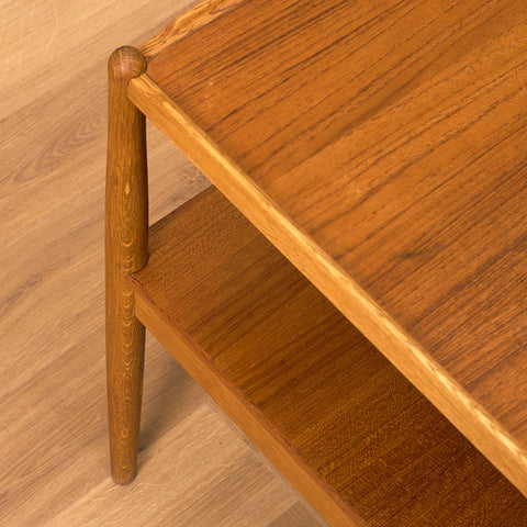 Swedish side table in teak and oak by Engström & Myrstrand for Tingströms, model "Arena"