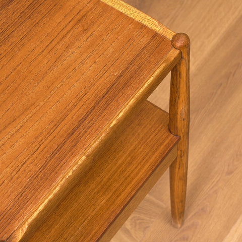 Swedish side table in teak and oak by Engström & Myrstrand for Tingströms, model "Arena"
