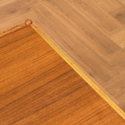 Swedish side table in teak and oak by Engström & Myrstrand for Tingströms, model "Arena"