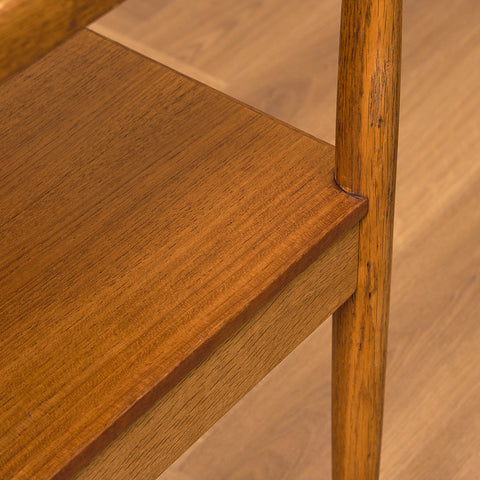 Swedish side table in teak and oak by Engström & Myrstrand for Tingströms, model "Arena"