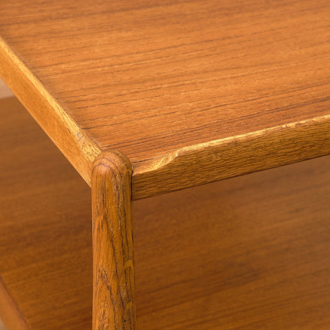 Swedish side table in teak and oak by Engström & Myrstrand for Tingströms, model "Arena"
