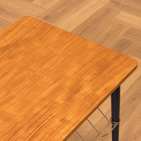 Swedish side table with magazine shelf in teak by Bröderna Miller AB, Bankeryd