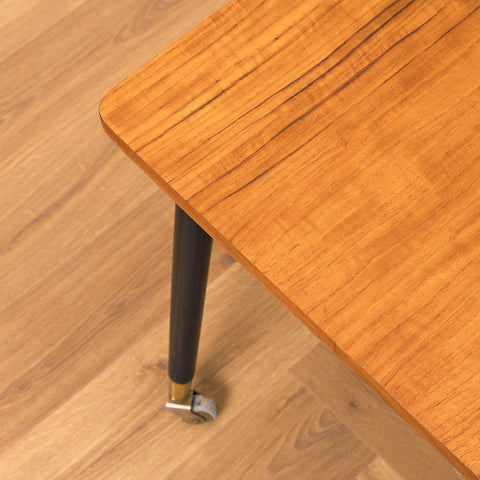 Swedish side table with magazine shelf in teak by Bröderna Miller AB, Bankeryd