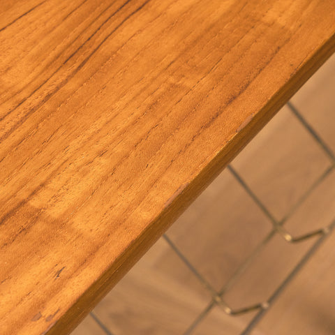 Swedish side table with magazine shelf in teak by Bröderna Miller AB, Bankeryd