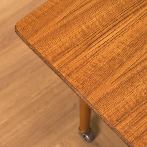 Swedish side table with magazine shelf in teak