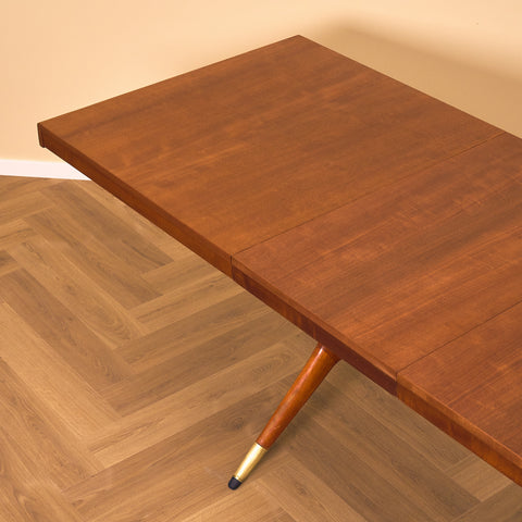 Swedish dining table in mahogany by David Rosén for Nordiska Kompaniet, model 'Napoli'