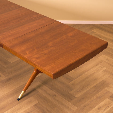 Swedish dining table in mahogany by David Rosén for Nordiska Kompaniet, model 'Napoli'