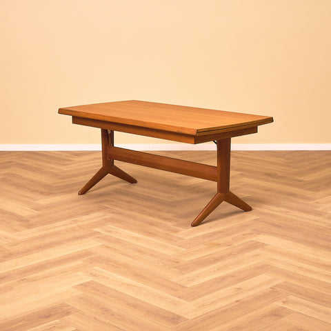 Swedish foldable coffee table / dining table in teak