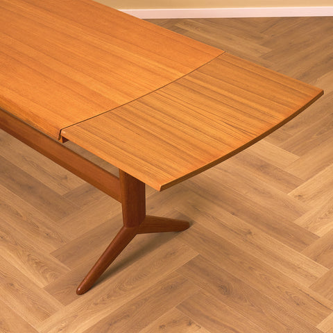 Swedish foldable coffee table / dining table in teak